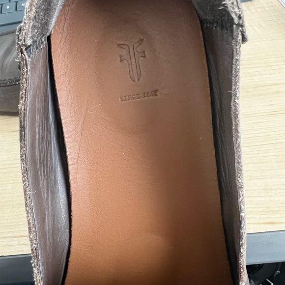 Frye Dark Brown Leather Slip-On Loafers